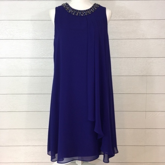 Vince Camuto Beaded Trapeze Dress - Picture 3 of 9